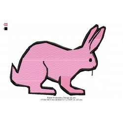 Rabbit Embroidery Design 4